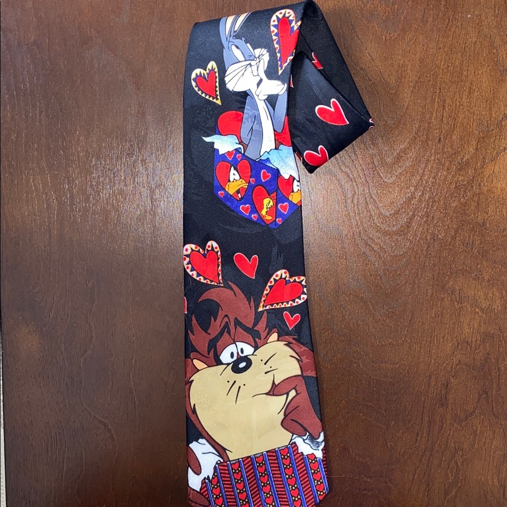 Looney Tunes Mania Vintage Polyester Necktie Valentines Vintage